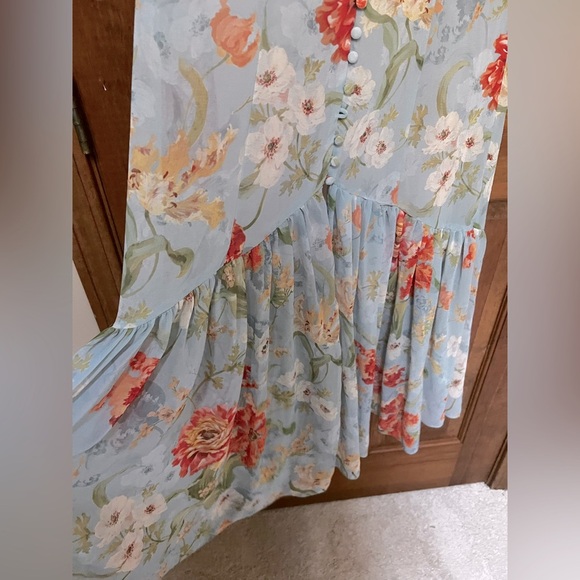 Zara Midi Floral Print Dress Size Small - Picture 11 of 12